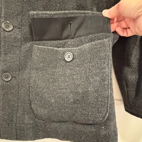 Vintage Roots men's wool blend button up jacket with quilted lining size small - Picture 9 of 16